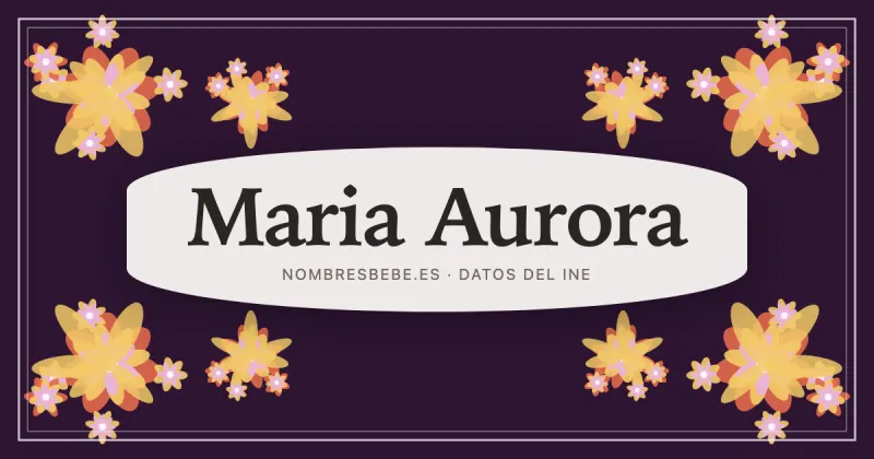Maria Aurora, en una estampa ornamental de nombresbebe.es