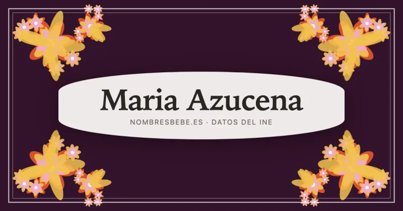 Maria Azucena, en una estampa ornamental de nombresbebe.es