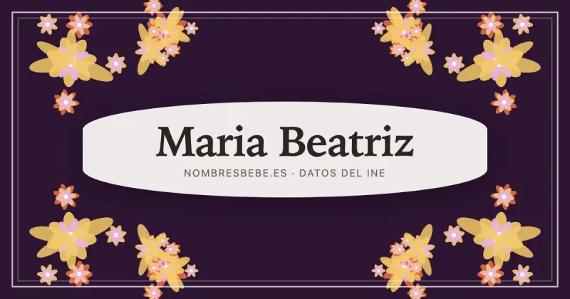 Maria Beatriz, en una estampa ornamental de nombresbebe.es