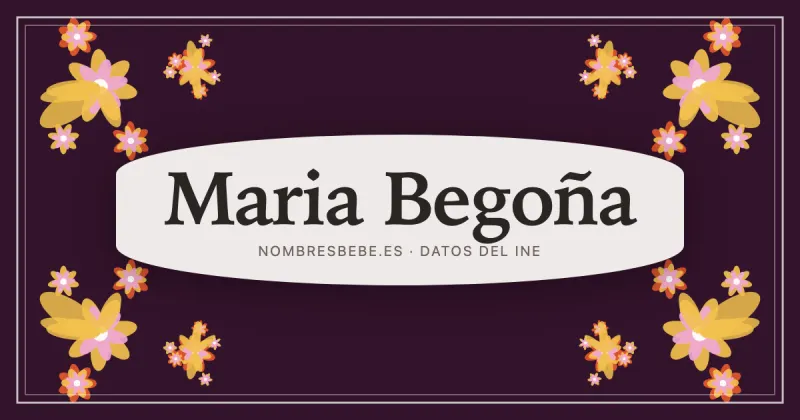 Maria Begoña, en una estampa ornamental de nombresbebe.es