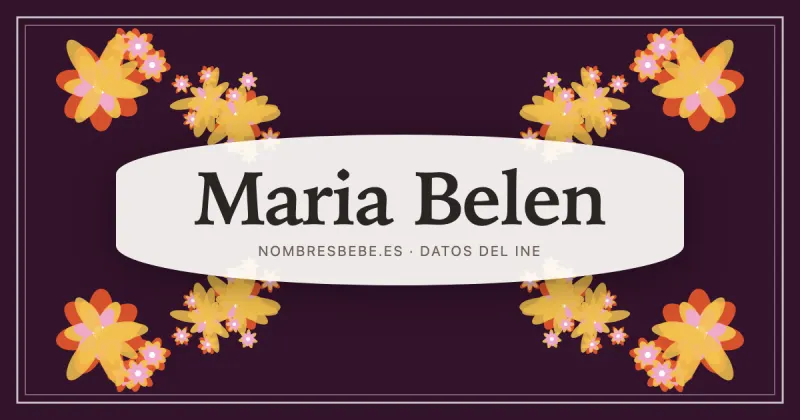 Maria Belen, en una estampa ornamental de nombresbebe.es