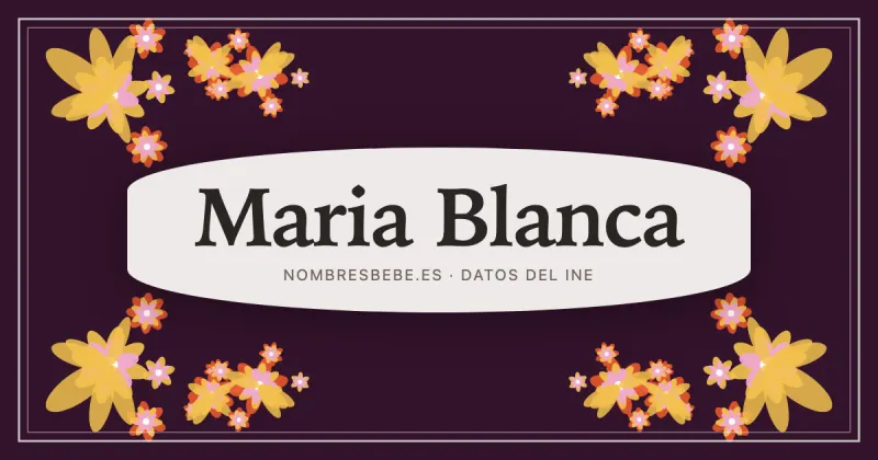 Maria Blanca, en una estampa ornamental de nombresbebe.es