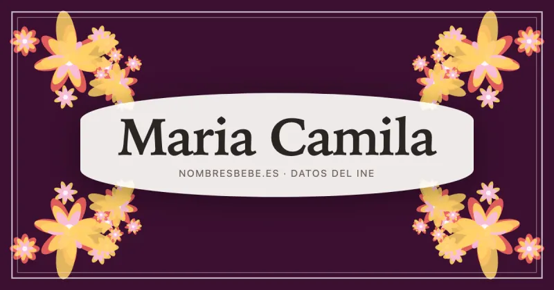 Maria Camila, en una estampa ornamental de nombresbebe.es