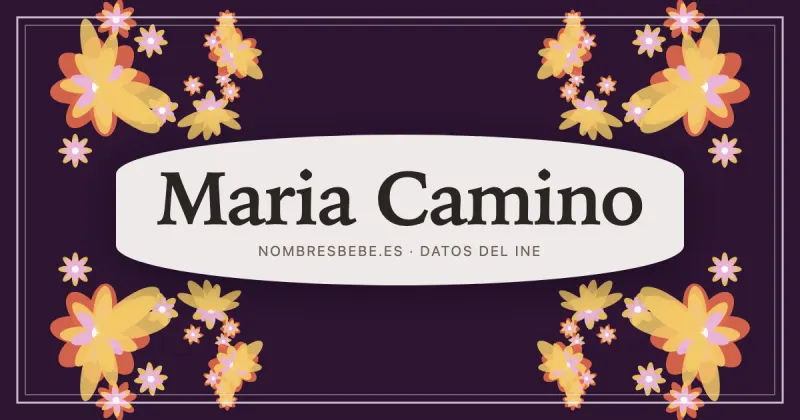 Maria Camino, en una estampa ornamental de nombresbebe.es