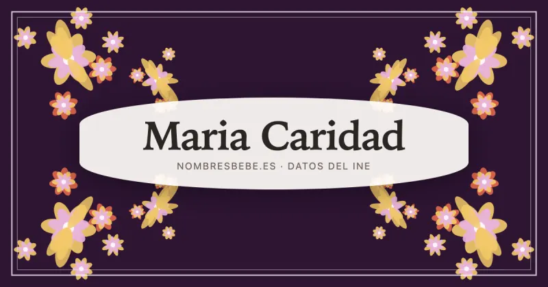 Maria Caridad, en una estampa ornamental de nombresbebe.es