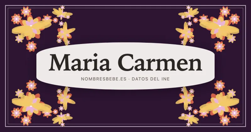 Maria Carmen, en una estampa ornamental de nombresbebe.es