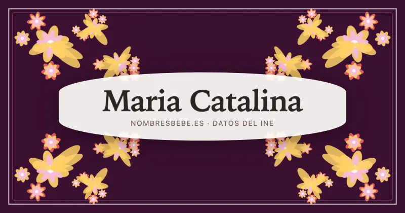Maria Catalina, en una estampa ornamental de nombresbebe.es
