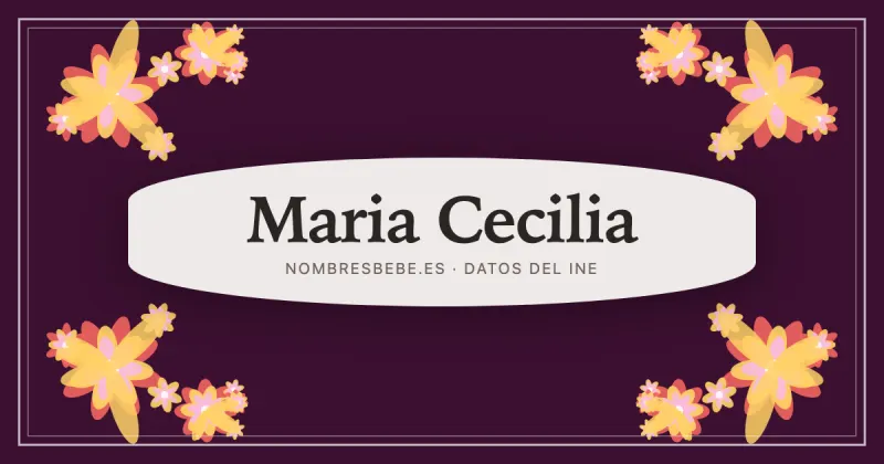 Maria Cecilia, en una estampa ornamental de nombresbebe.es