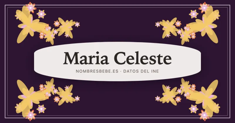 Maria Celeste, en una estampa ornamental de nombresbebe.es