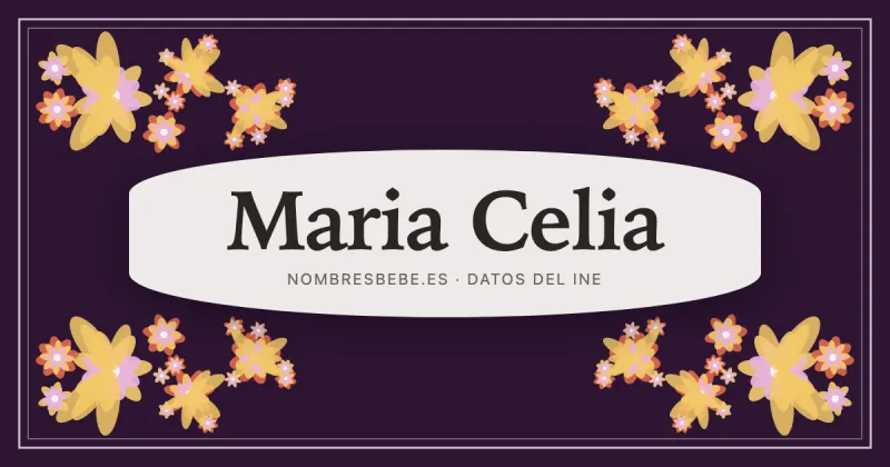 Maria Celia, en una estampa ornamental de nombresbebe.es