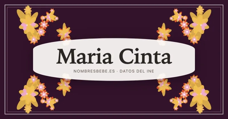 Maria Cinta, en una estampa ornamental de nombresbebe.es
