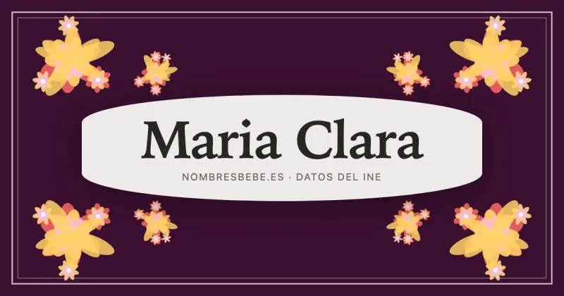 Maria Clara, en una estampa ornamental de nombresbebe.es