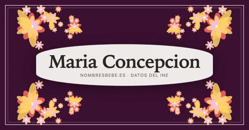 Maria Concepcion, en una estampa ornamental de nombresbebe.es