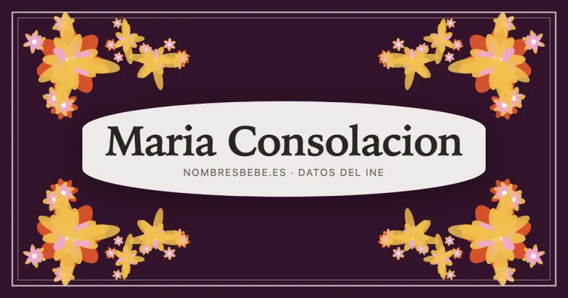 Maria Consolacion, en una estampa ornamental de nombresbebe.es