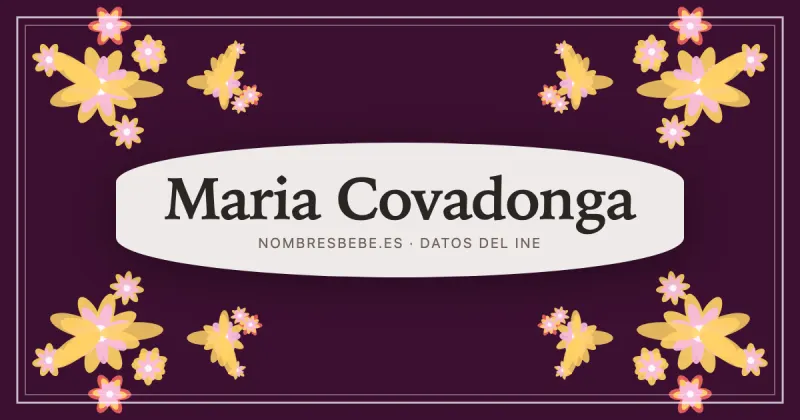 Maria Covadonga, en una estampa ornamental de nombresbebe.es