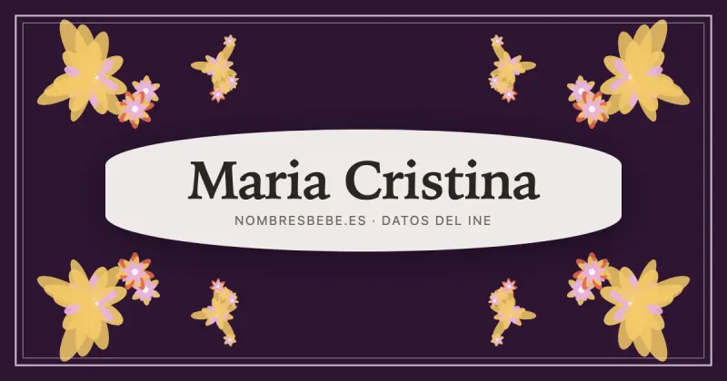 Maria Cristina, en una estampa ornamental de nombresbebe.es
