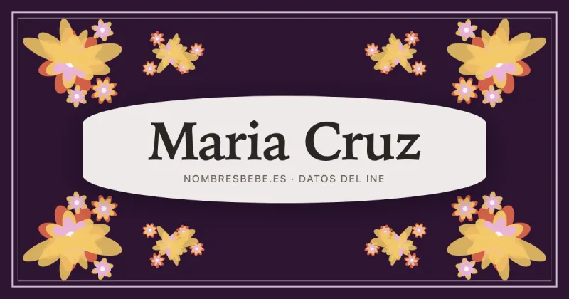 Maria Cruz, en una estampa ornamental de nombresbebe.es