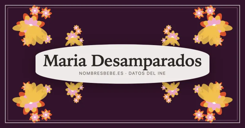 Maria Desamparados, en una estampa ornamental de nombresbebe.es