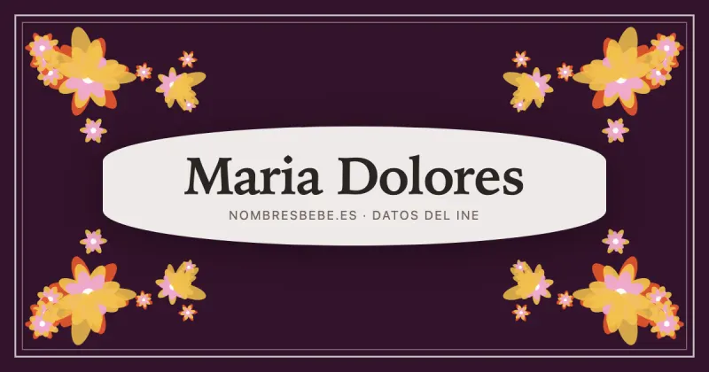 Maria Dolores, en una estampa ornamental de nombresbebe.es