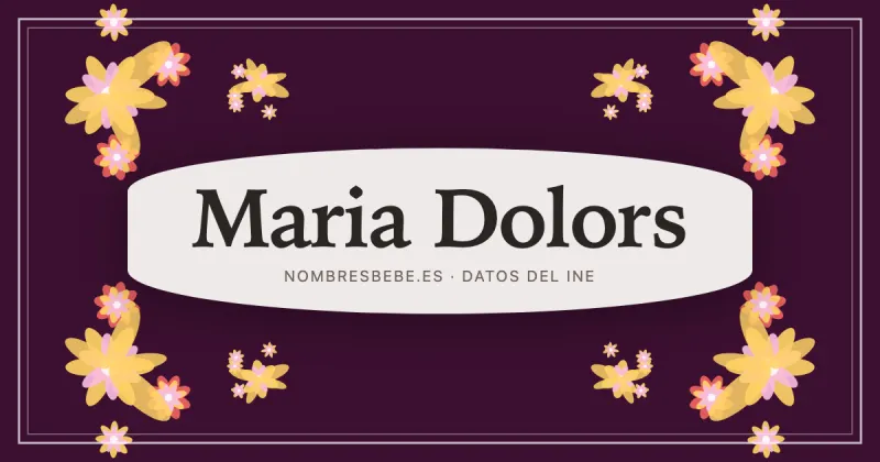 Maria Dolors, en una estampa ornamental de nombresbebe.es