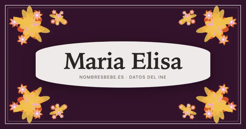 Maria Elisa, en una estampa ornamental de nombresbebe.es