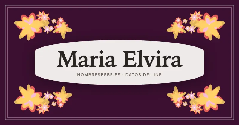 Maria Elvira, en una estampa ornamental de nombresbebe.es