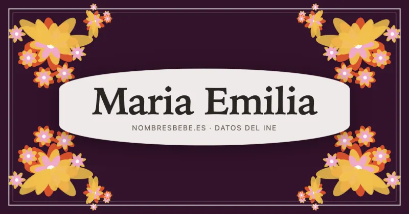 Maria Emilia, en una estampa ornamental de nombresbebe.es