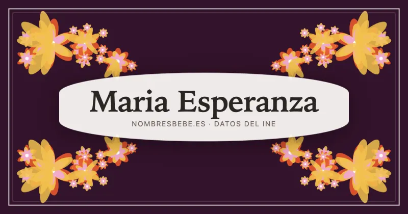 Maria Esperanza, en una estampa ornamental de nombresbebe.es