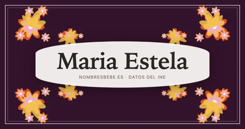 Maria Estela, en una estampa ornamental de nombresbebe.es