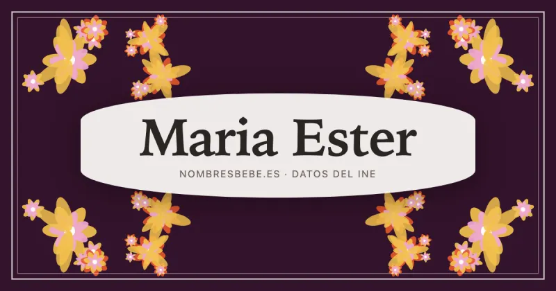 Maria Ester, en una estampa ornamental de nombresbebe.es