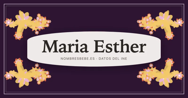 Maria Esther, en una estampa ornamental de nombresbebe.es