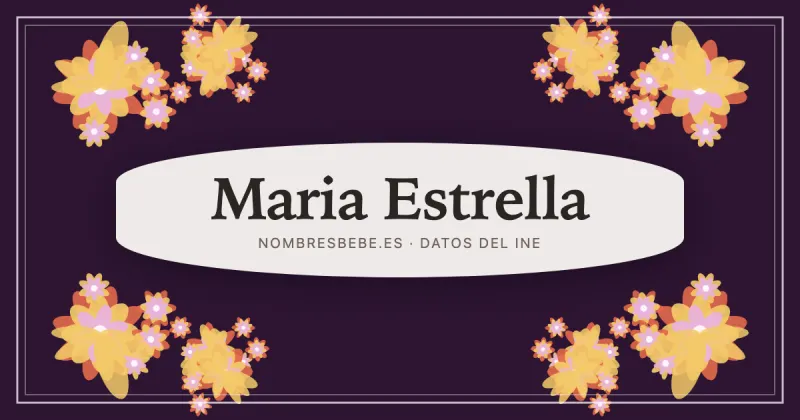Maria Estrella, en una estampa ornamental de nombresbebe.es
