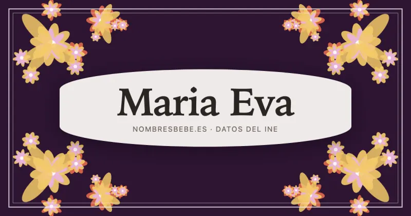 Maria Eva, en una estampa ornamental de nombresbebe.es