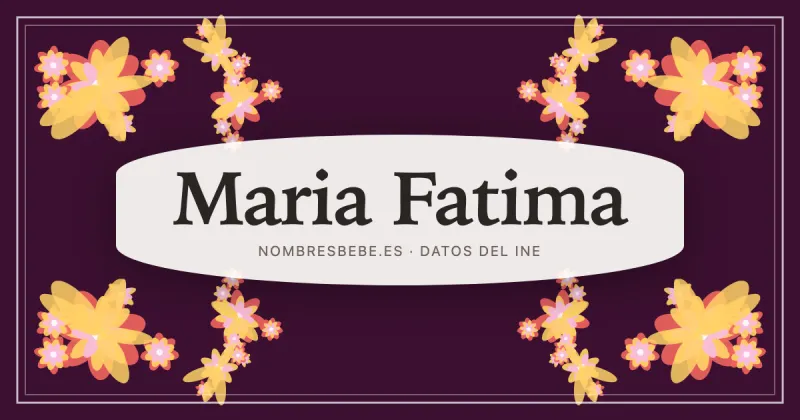 Maria Fatima, en una estampa ornamental de nombresbebe.es