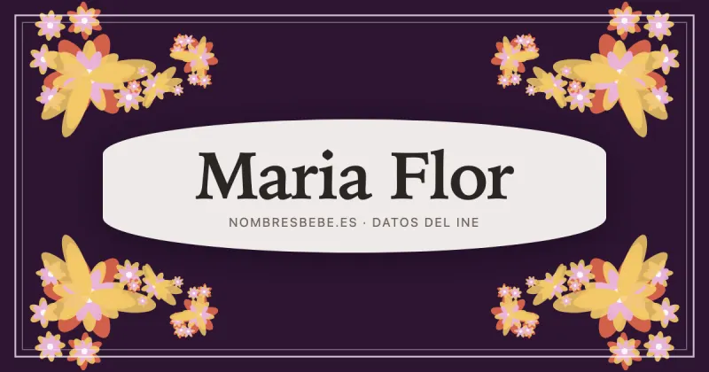 Maria Flor, en una estampa ornamental de nombresbebe.es