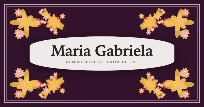 Maria Gabriela, en una estampa ornamental de nombresbebe.es