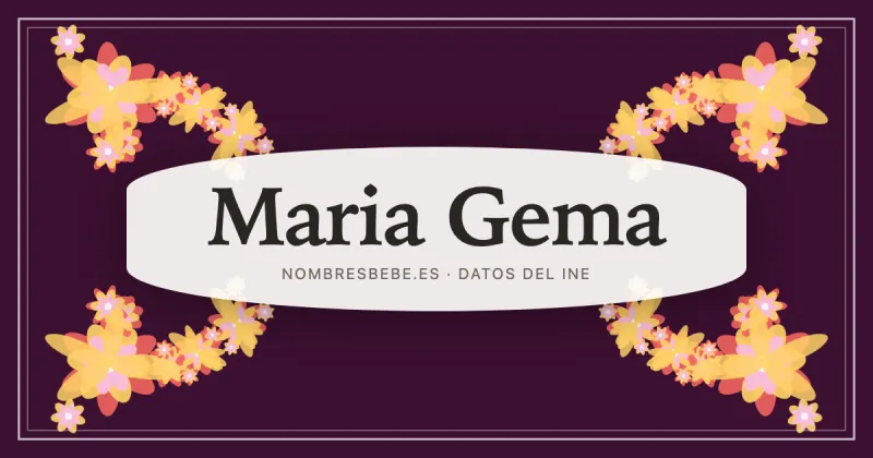 Maria Gema, en una estampa ornamental de nombresbebe.es