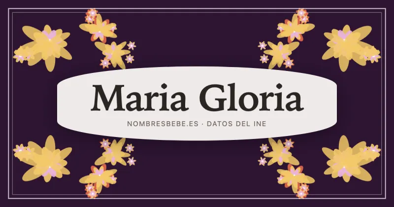 Maria Gloria, en una estampa ornamental de nombresbebe.es