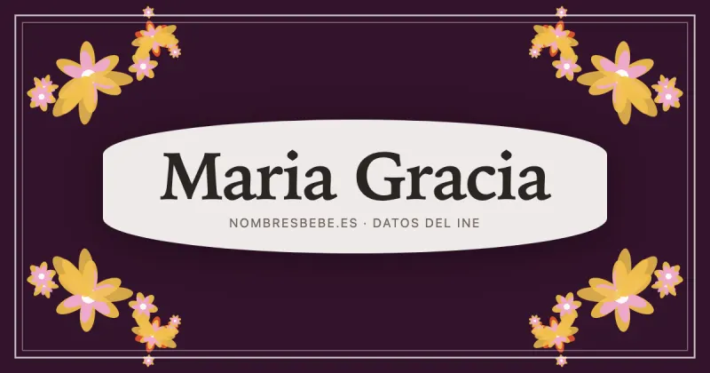 Maria Gracia, en una estampa ornamental de nombresbebe.es