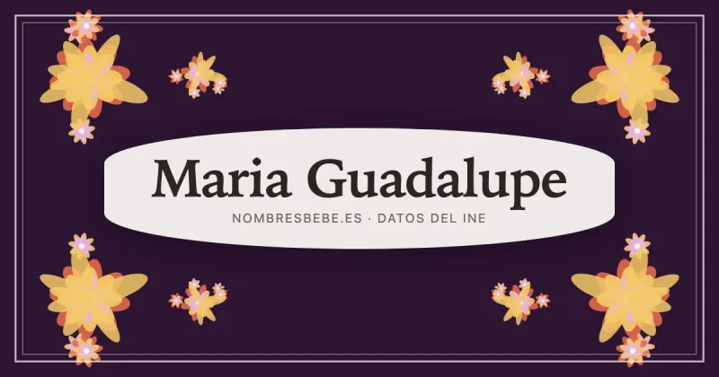 Maria Guadalupe, en una estampa ornamental de nombresbebe.es
