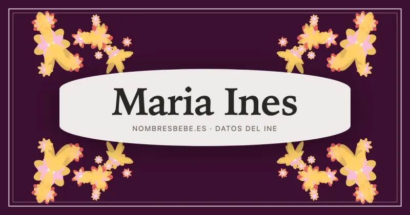 Maria Ines, en una estampa ornamental de nombresbebe.es