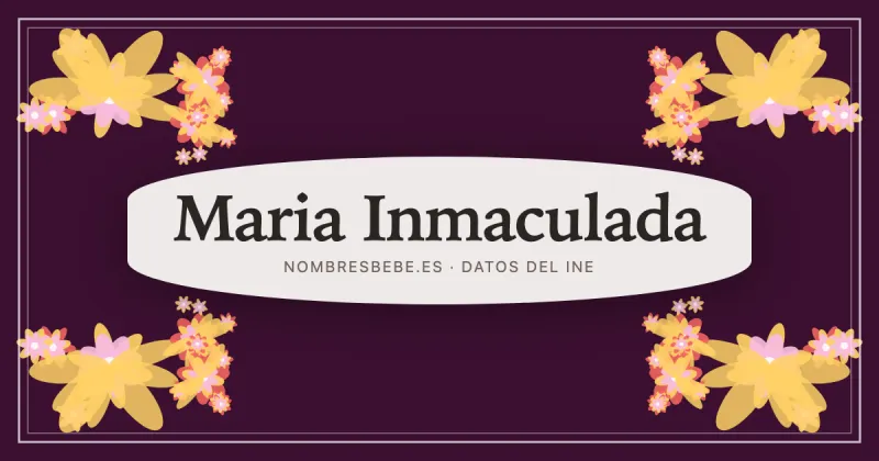 Maria Inmaculada, en una estampa ornamental de nombresbebe.es