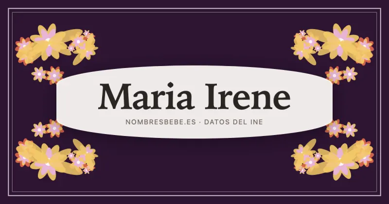 Maria Irene, en una estampa ornamental de nombresbebe.es