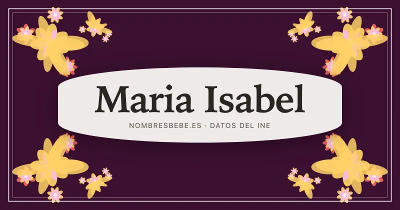 Maria Isabel, en una estampa ornamental de nombresbebe.es