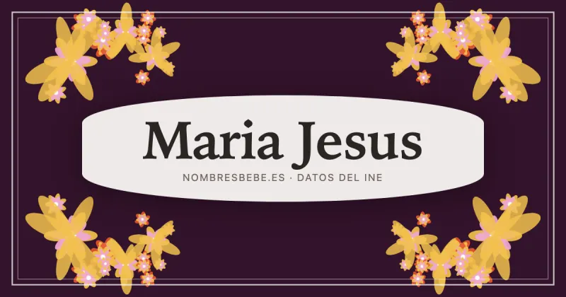 Maria Jesus, en una estampa ornamental de nombresbebe.es