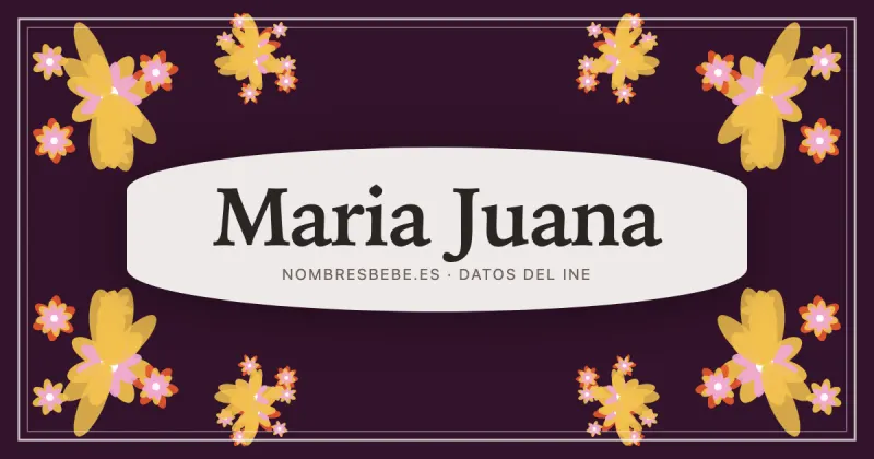 Maria Juana, en una estampa ornamental de nombresbebe.es