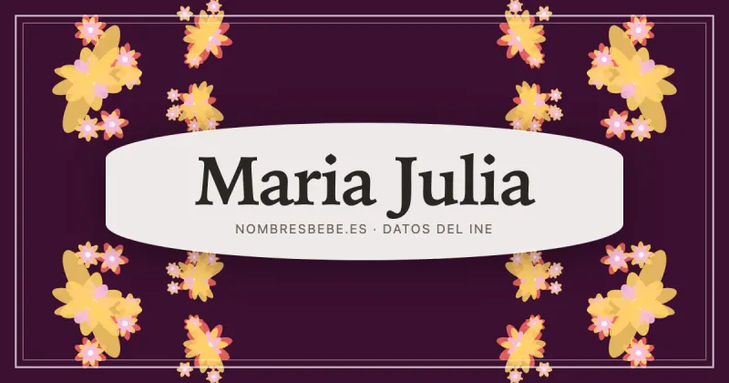 Maria Julia, en una estampa ornamental de nombresbebe.es