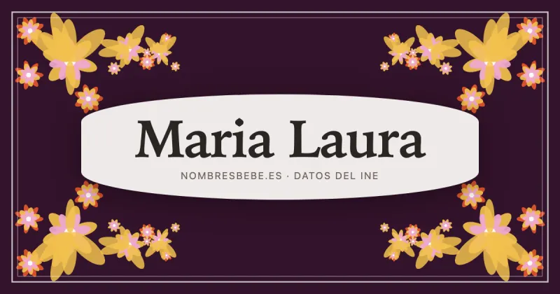Maria Laura, en una estampa ornamental de nombresbebe.es