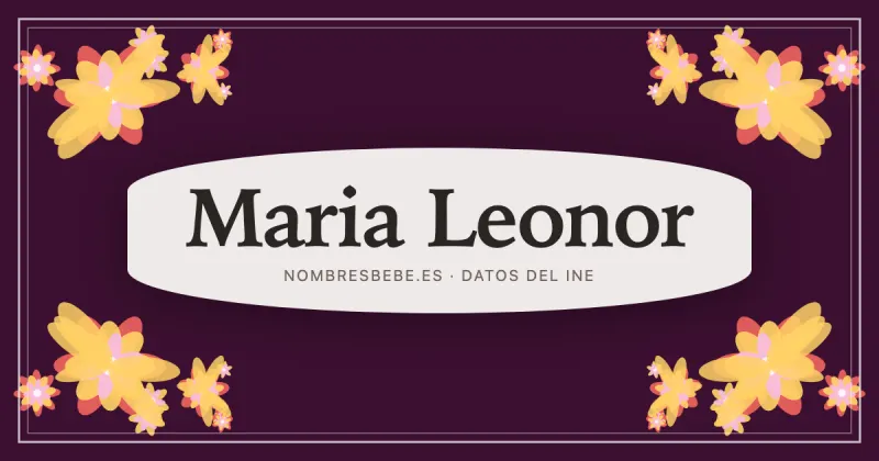 Maria Leonor, en una estampa ornamental de nombresbebe.es