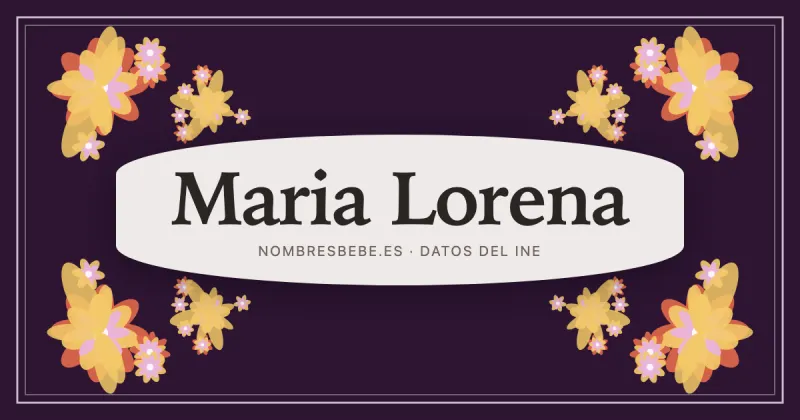 Maria Lorena, en una estampa ornamental de nombresbebe.es